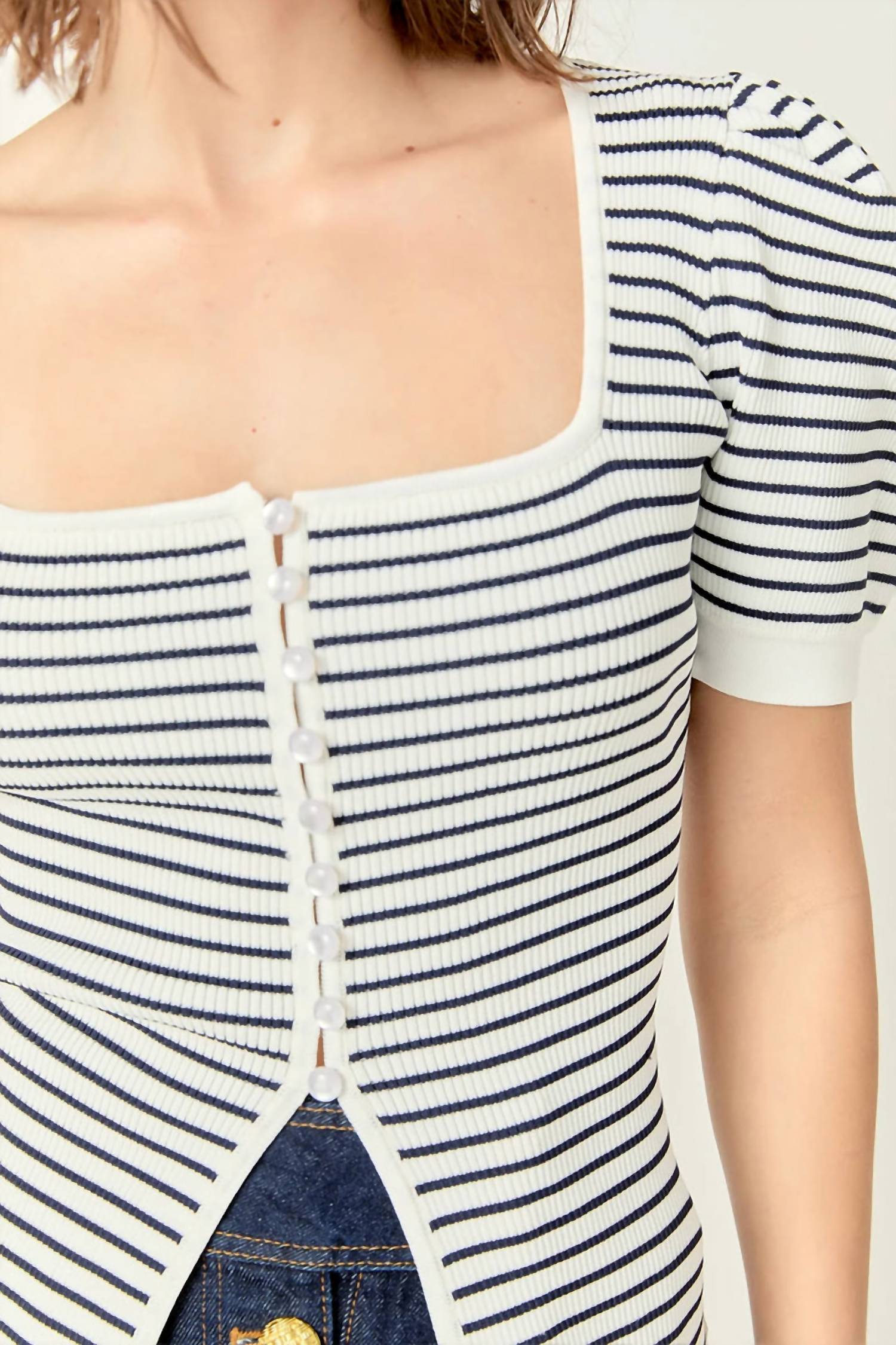 English Factory - Isabella Striped Knit Top