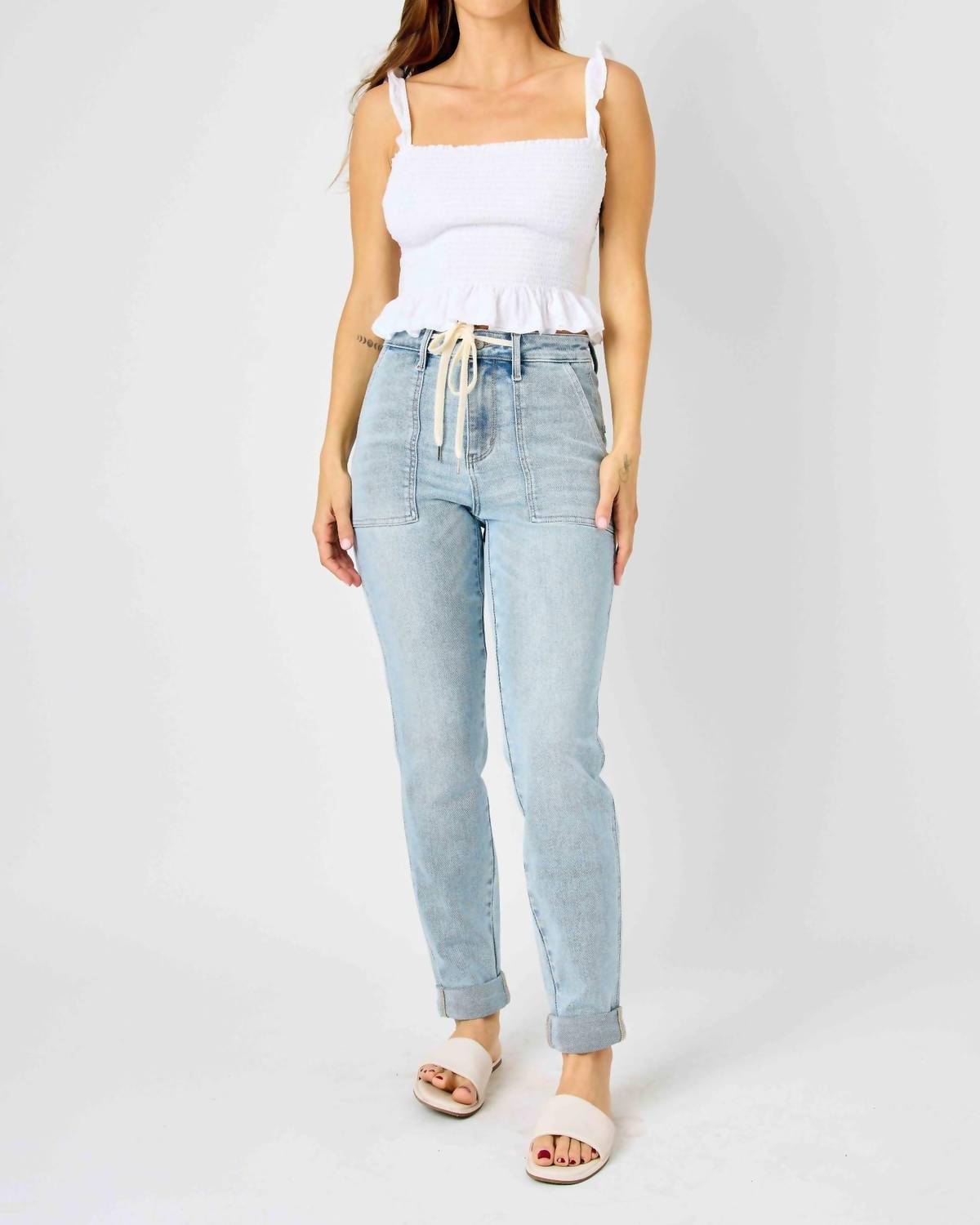 Judy Blue - High Waist Double-cuffed Jogger