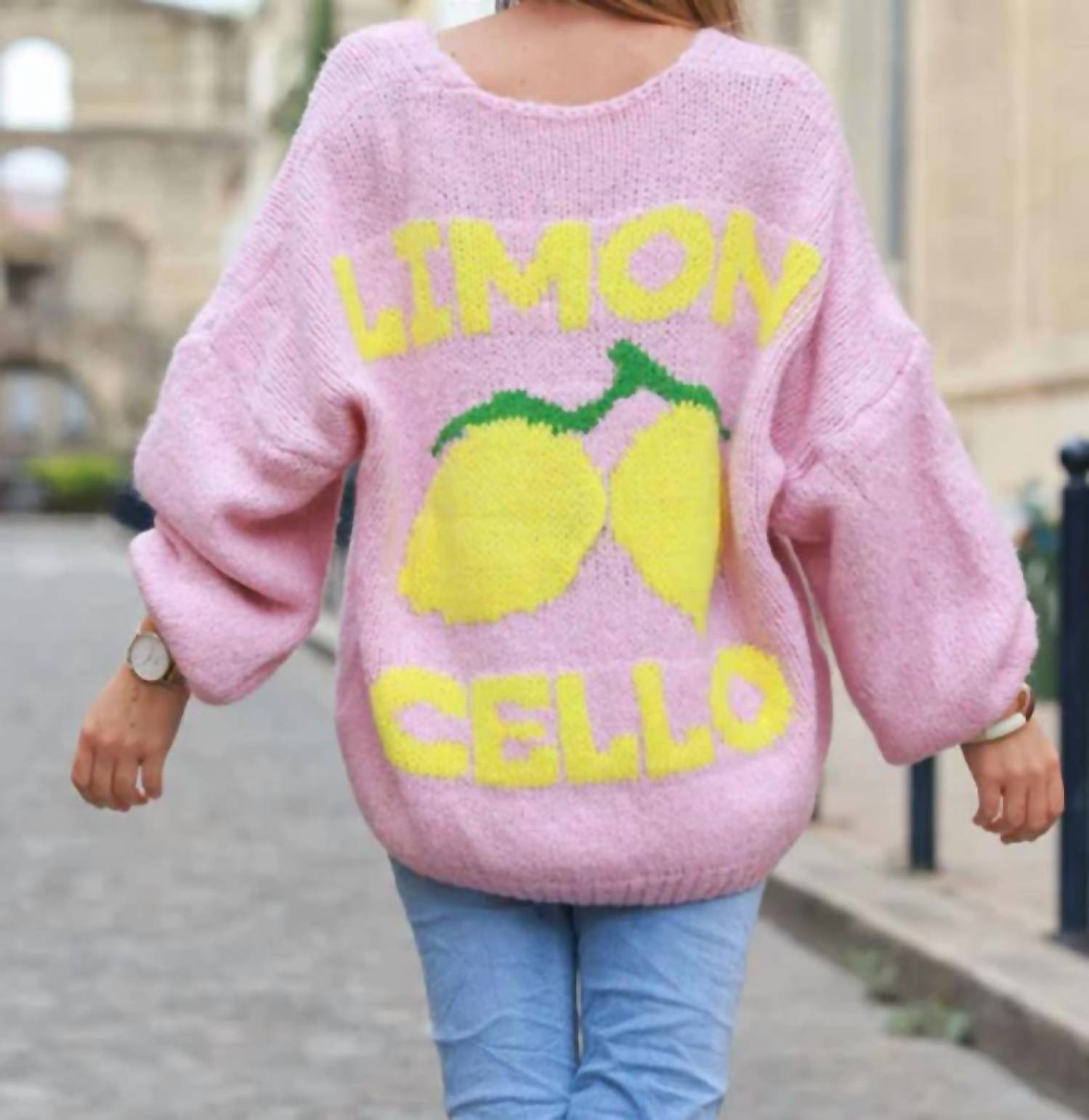 Scandal Italy Limoncello Cardigan Top in pink - women's cardigan - alternate view