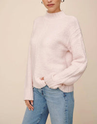 Bella Dahl Cozy Sweater in cherry blossom 1 - women's sweater - alternate view