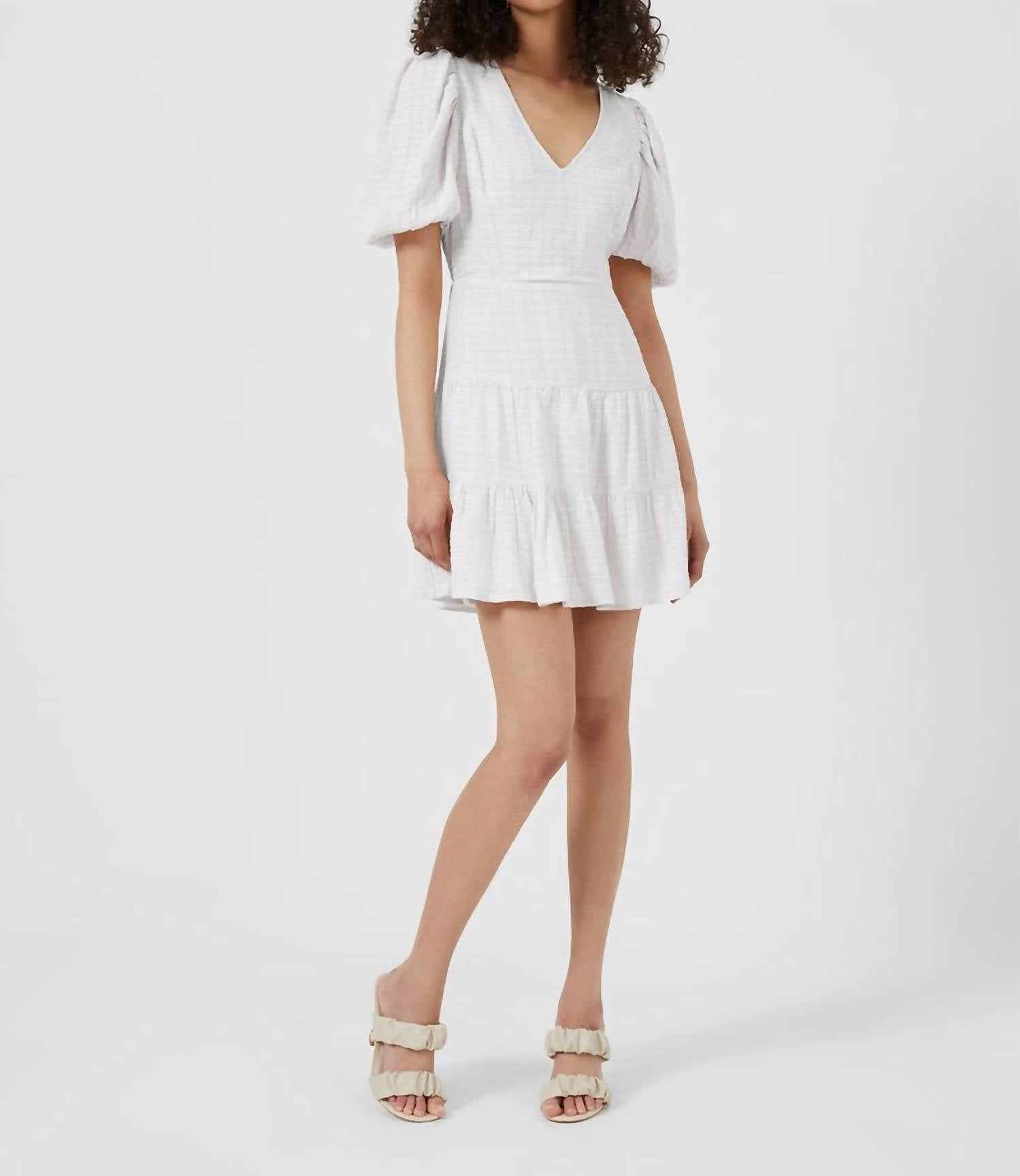BIRCH GINGHAM TIERED DRESS