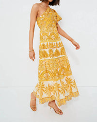 Farm Rio - Ainika Tapestry One Shoulder Dress