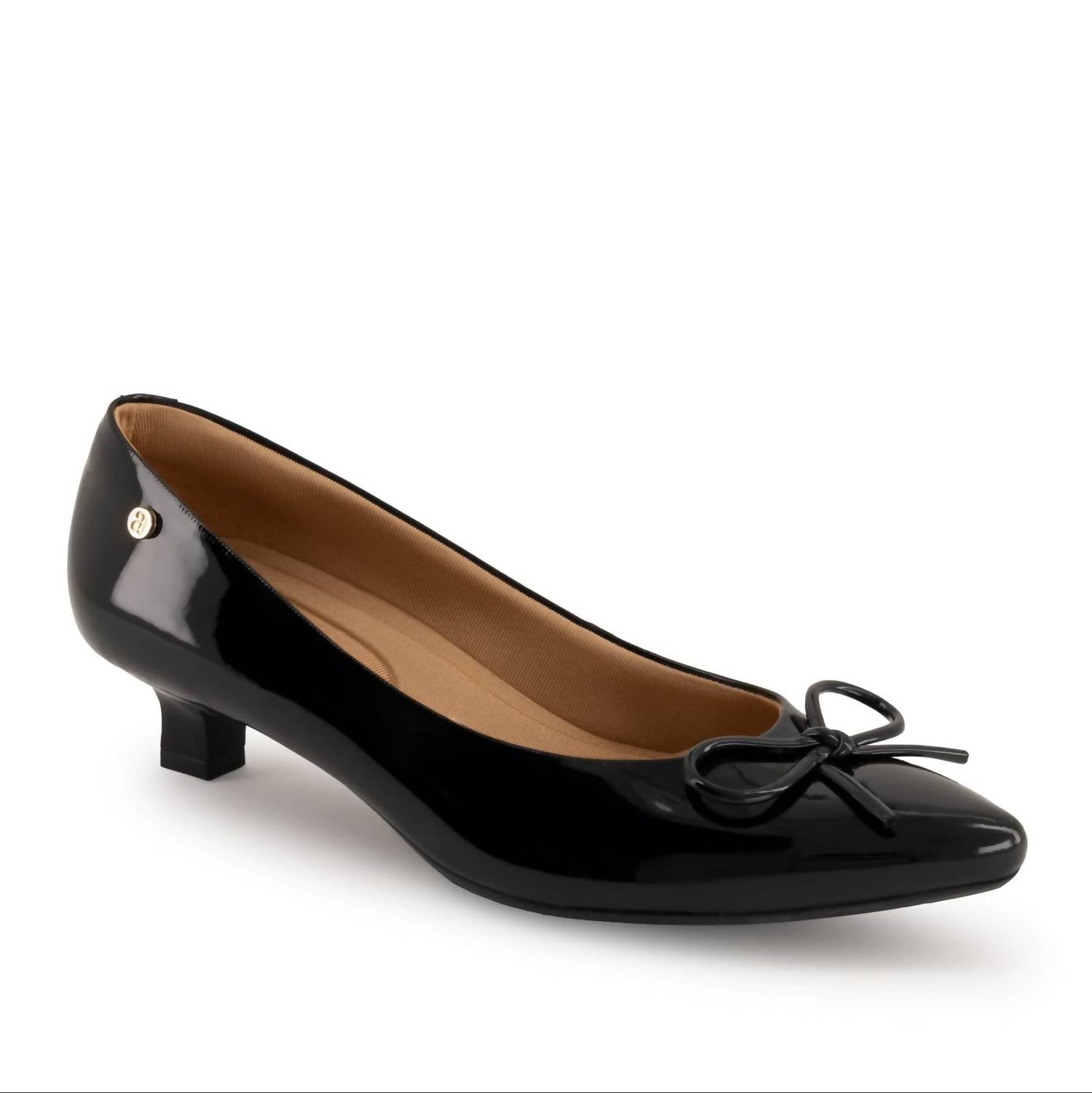 Andrea Women's Kitten Heel Pump in black - women's heels