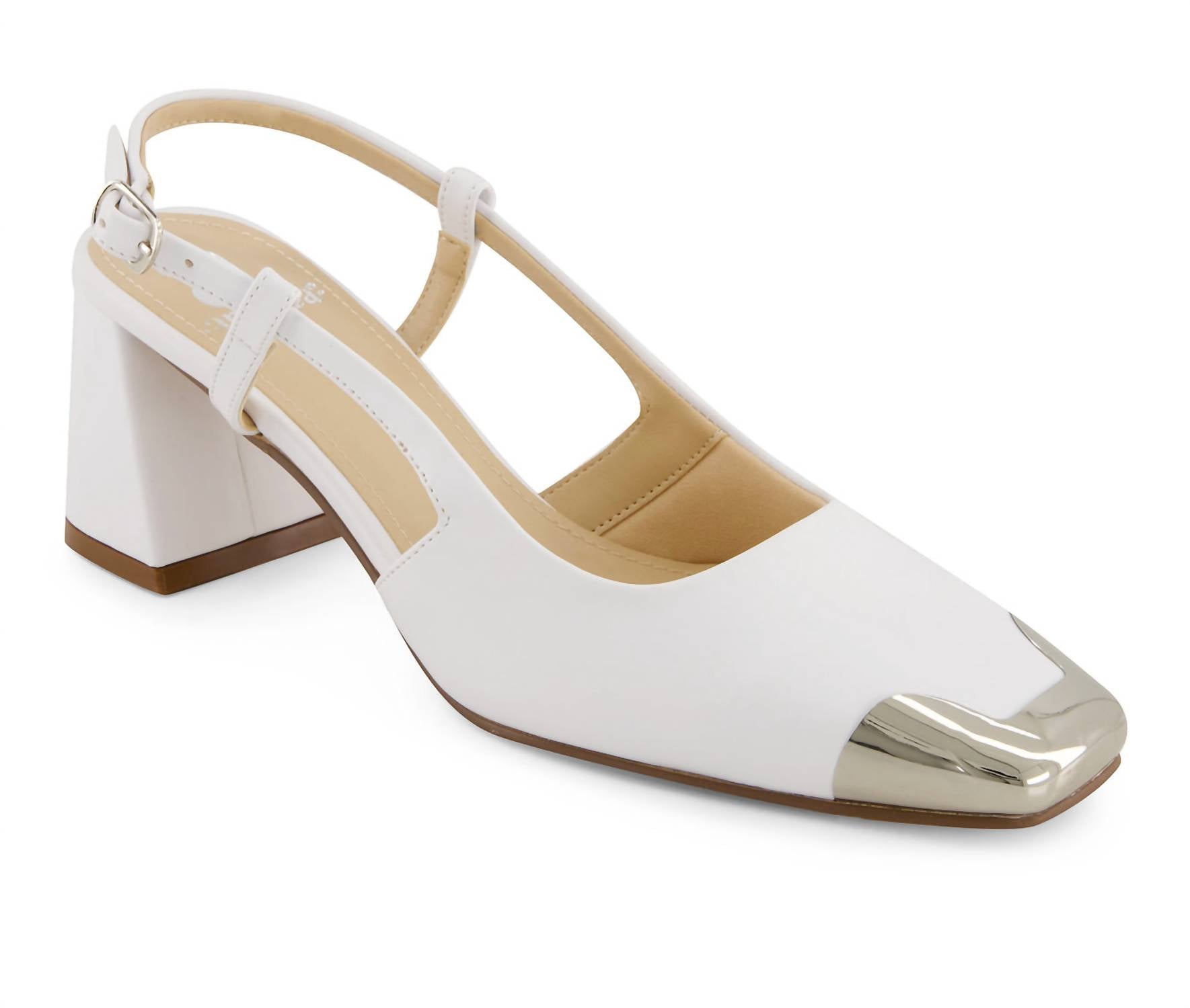 Andrea - Women's Slingback Square Toe Heels