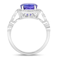 Diana M Jewels - Women's Round Natural Tanzanite Fashion Ring (3.21 Ct) - Signature Plus