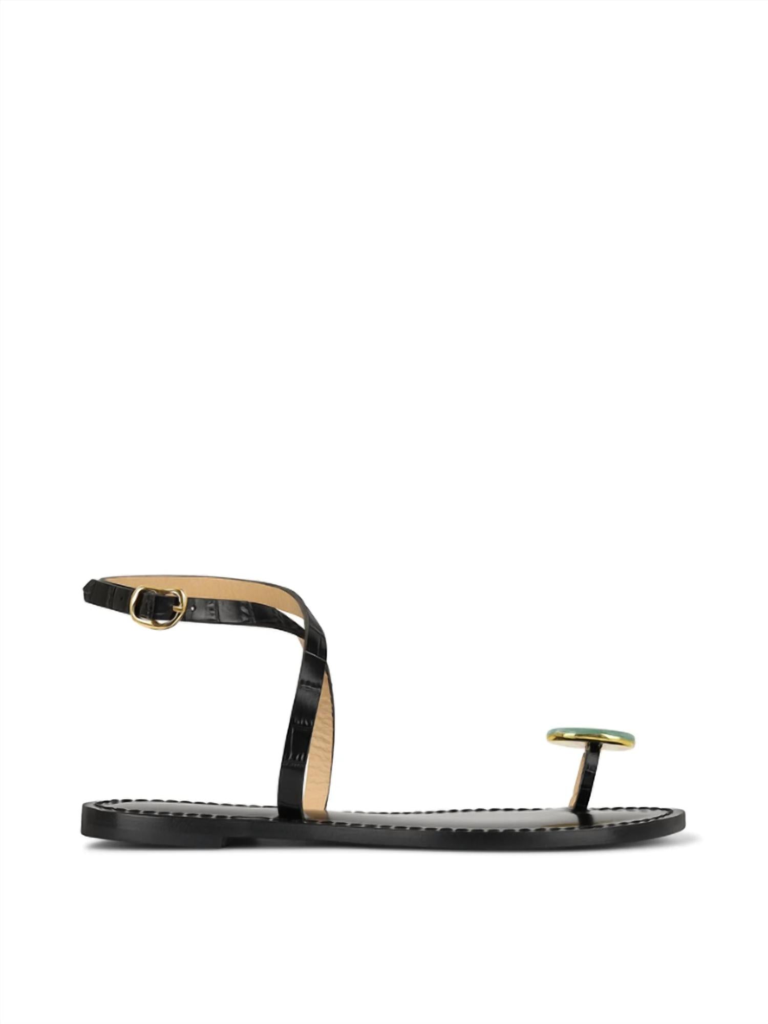 Amanu - Women's Kibera Embellished Leather Sandals