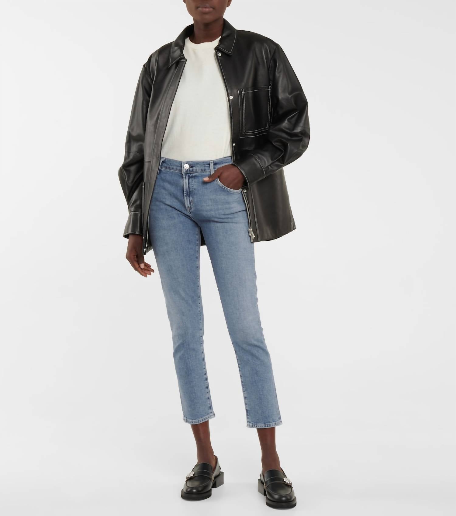 Citizens Of Humanity - Elsa Mid Rise Slim Fit Crop Jeans