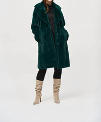 Joseph Ribkoff - FAUX FUR STRAIGHT COAT