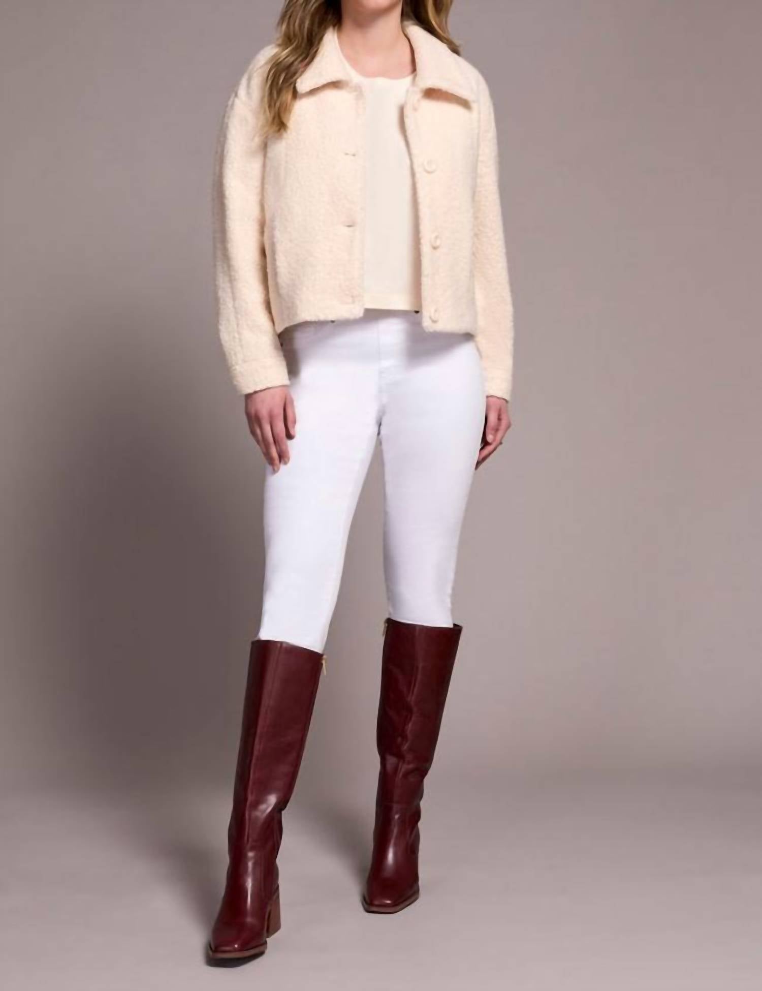 Tribal - Soft Boucle Button-front Jacket