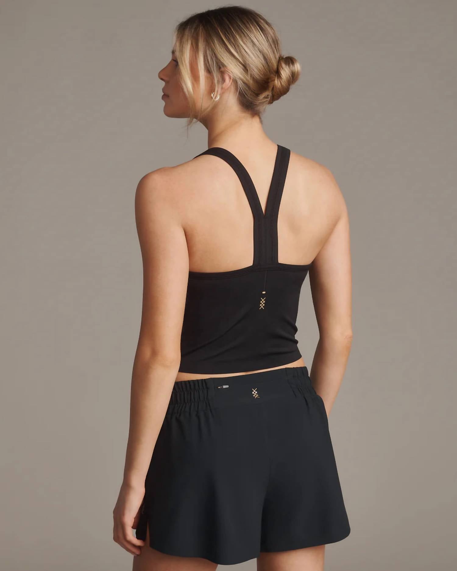 RHONE Serene Shelf Bra Tank Top in black - women's intimate - alternate view