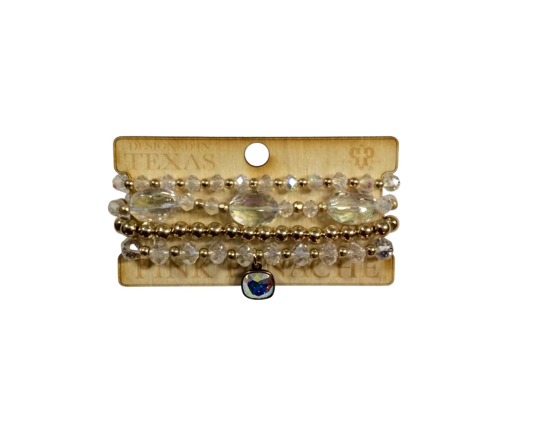 Pink Panache - Women's Aurora Glow Stack Bracelet