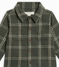 Kendi - Boy's Berg Flannel Long Sleeve Collared Button Down Shirt