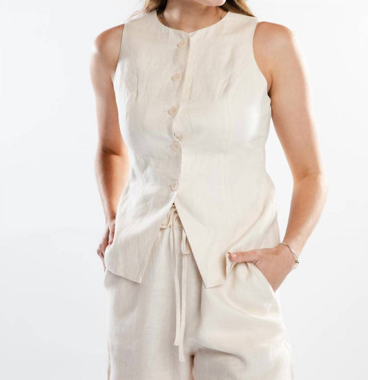 The Burgess Collection - Chloe Linen Vest