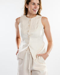 The Burgess Collection - Chloe Linen Vest
