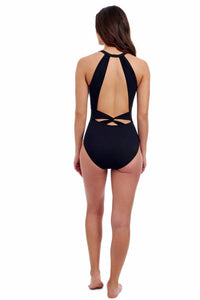 Profile By Gottex - Tutti Frutti High Neck Keyhole Back One Piece Bathing Suit With Tummy Control And Soft Cups