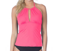 La Blanca - Island Goddess Keyhole High Neck Tankini Top