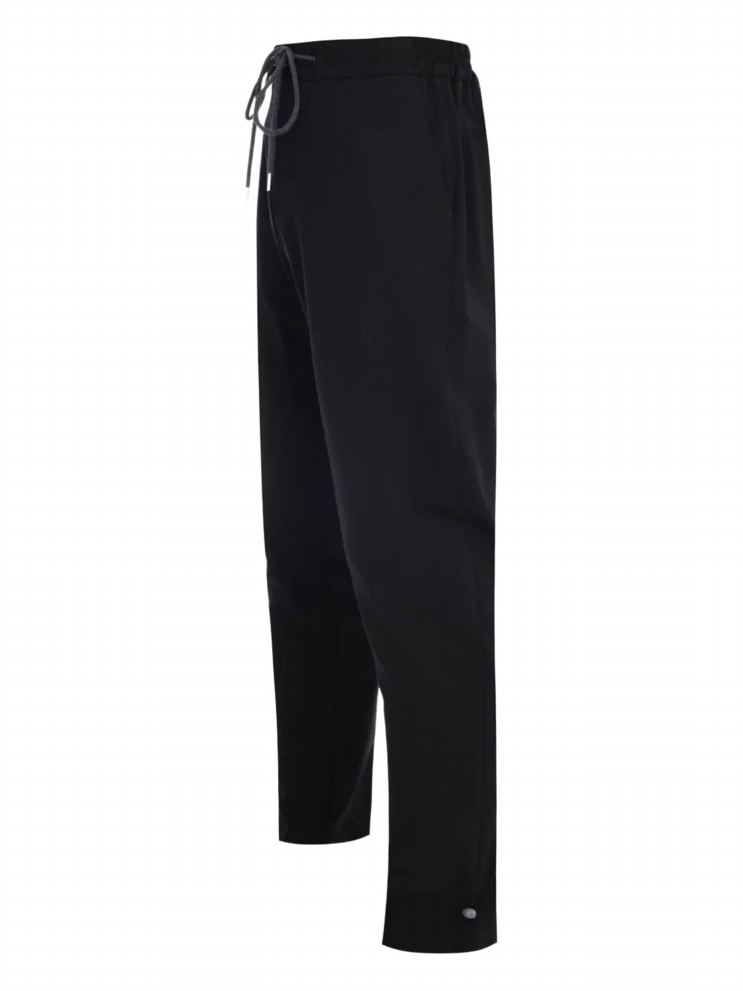 Tombolini Men's Tech Drawstring Pant in black - men's pants - detail view