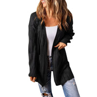 Shiying - Cable Knit Cardigan