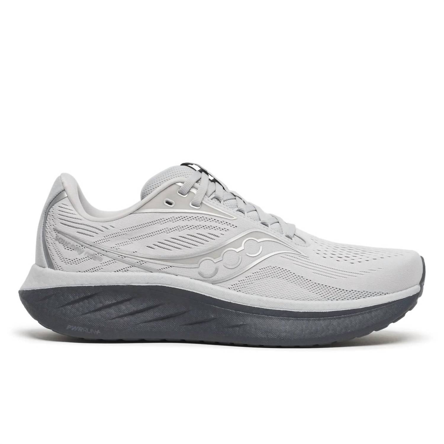 SAUCONY Men's Ride 18 Wide Running Shoes in cloud shadow - men's shoe