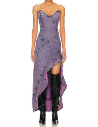 Amanda Uprichard Symone Dress in purple - women's dress