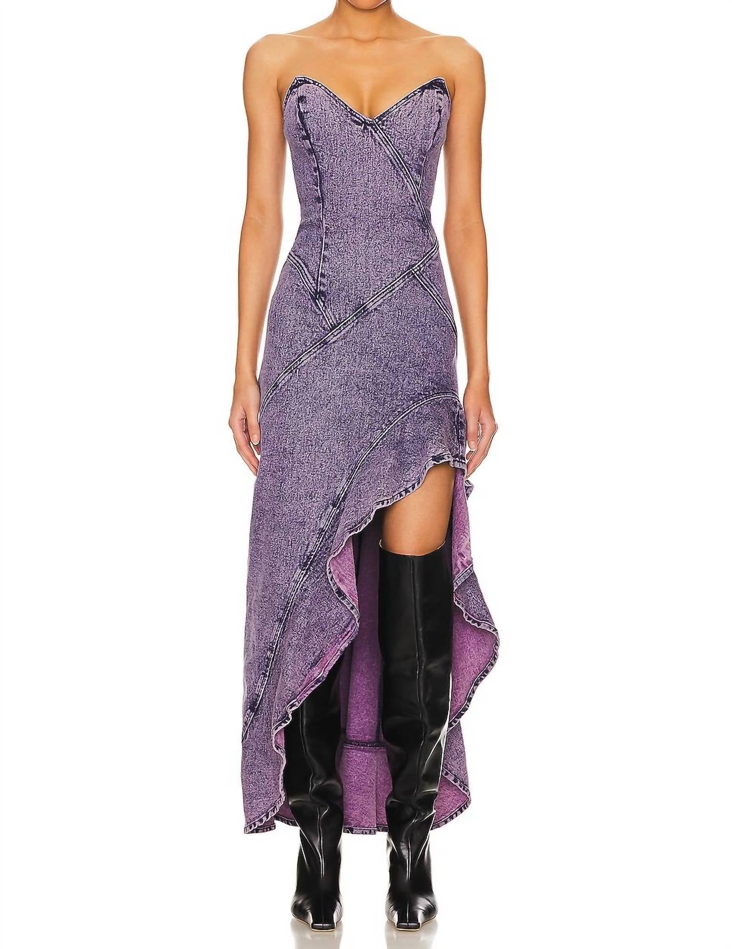 Amanda Uprichard Symone Dress in purple - women's dress