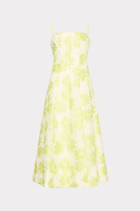 Milly - Striped Floral Fil Coupé Dress