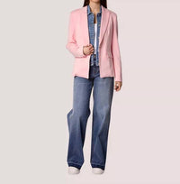 BLUE REVIVAL Women's Removable Insert Helen Blazer in pink denim - women's jacket - view 4