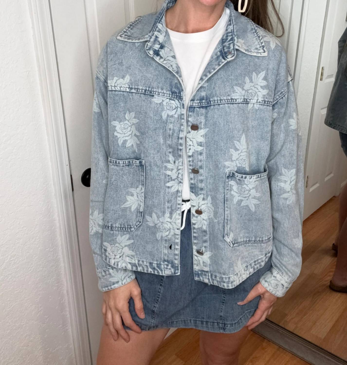 Bibi - Mariah Denim Floral Jacket