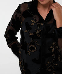 Esqualo - Burnout Flower Blouse