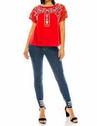 Unik Embroidered Mexican Lace Sleeve Blouse - women's blouse - view 4