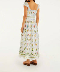 Farm Rio - Tropical Porcelain Organic Cotton Maxi Dress