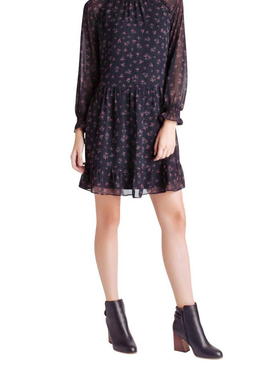 Kensie - Fairytale Smocked Waist Long Sleeve Dress