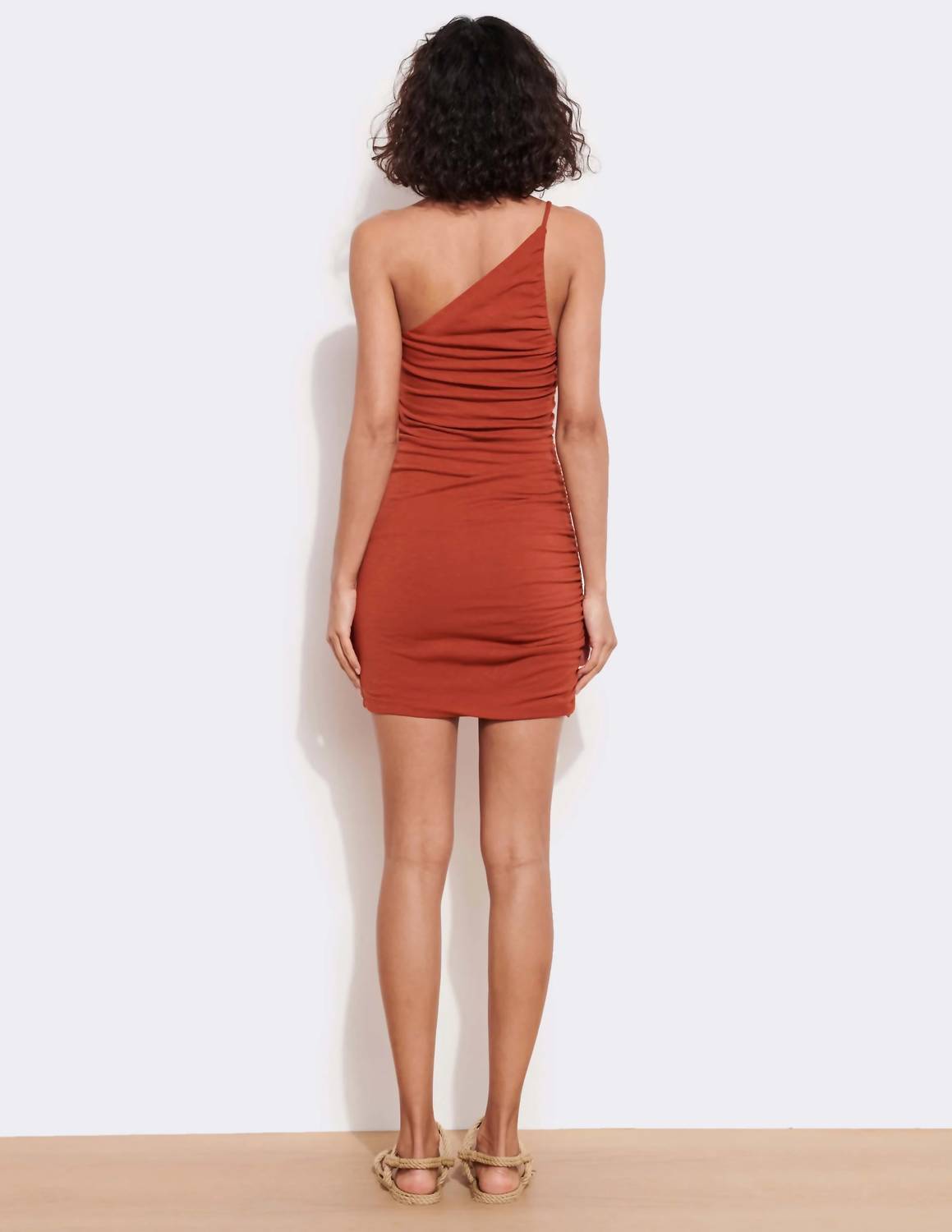 Sundry - Asymmetrical Ruched Dress