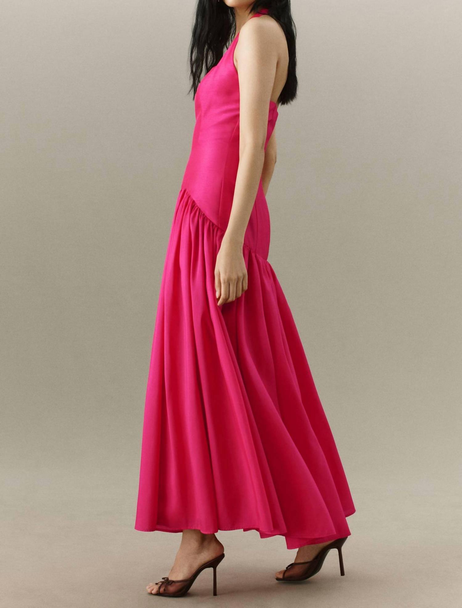 hutch Chandler Dress in berry pink - women's dress - detail view