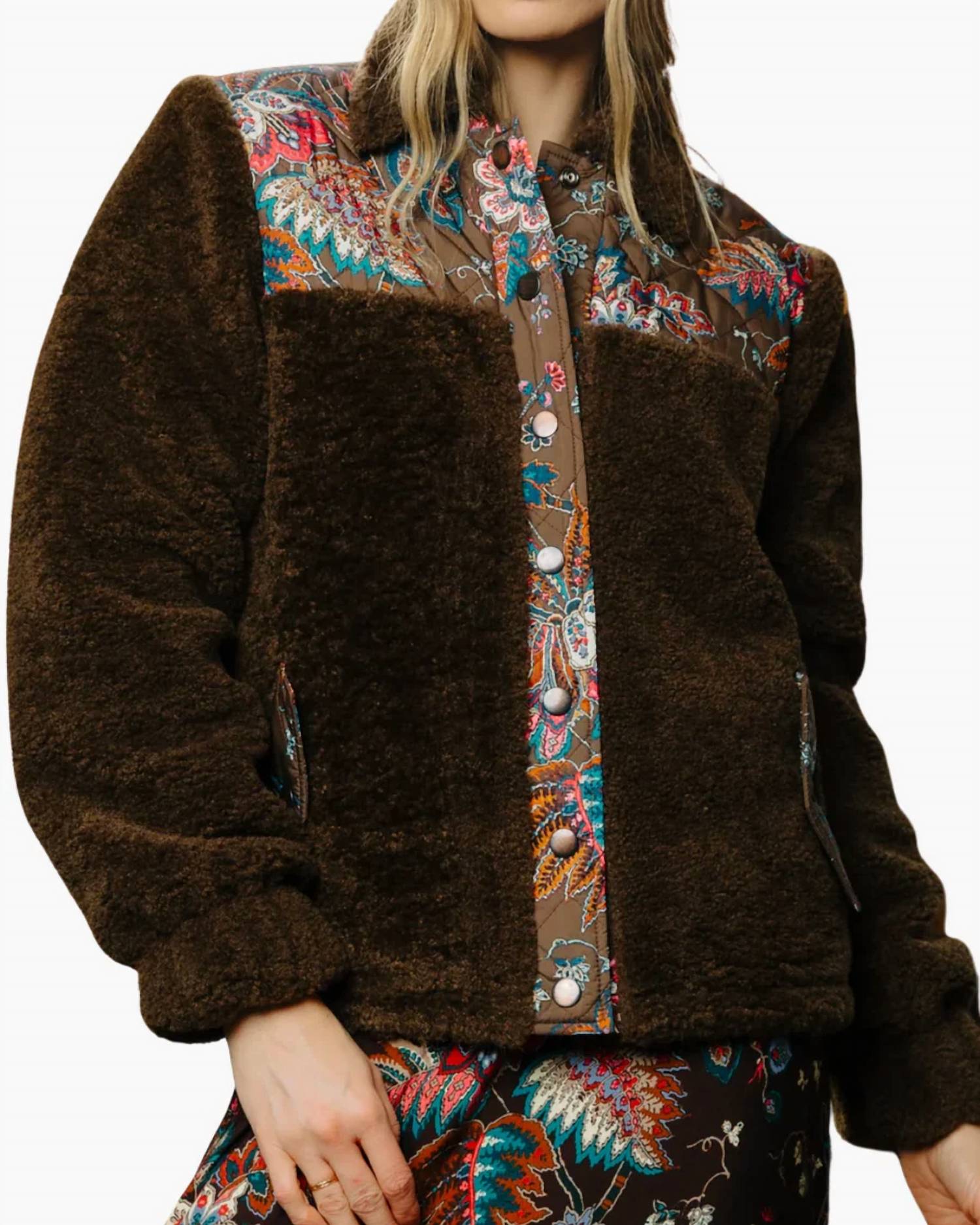 LOVE THE LABEL Finley Reversible Sherpa Jacket in charlotte - women's jacket