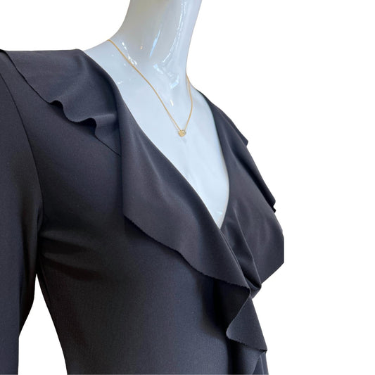 Joseph Ribkoff - Ruffled Wrap Mini Dress