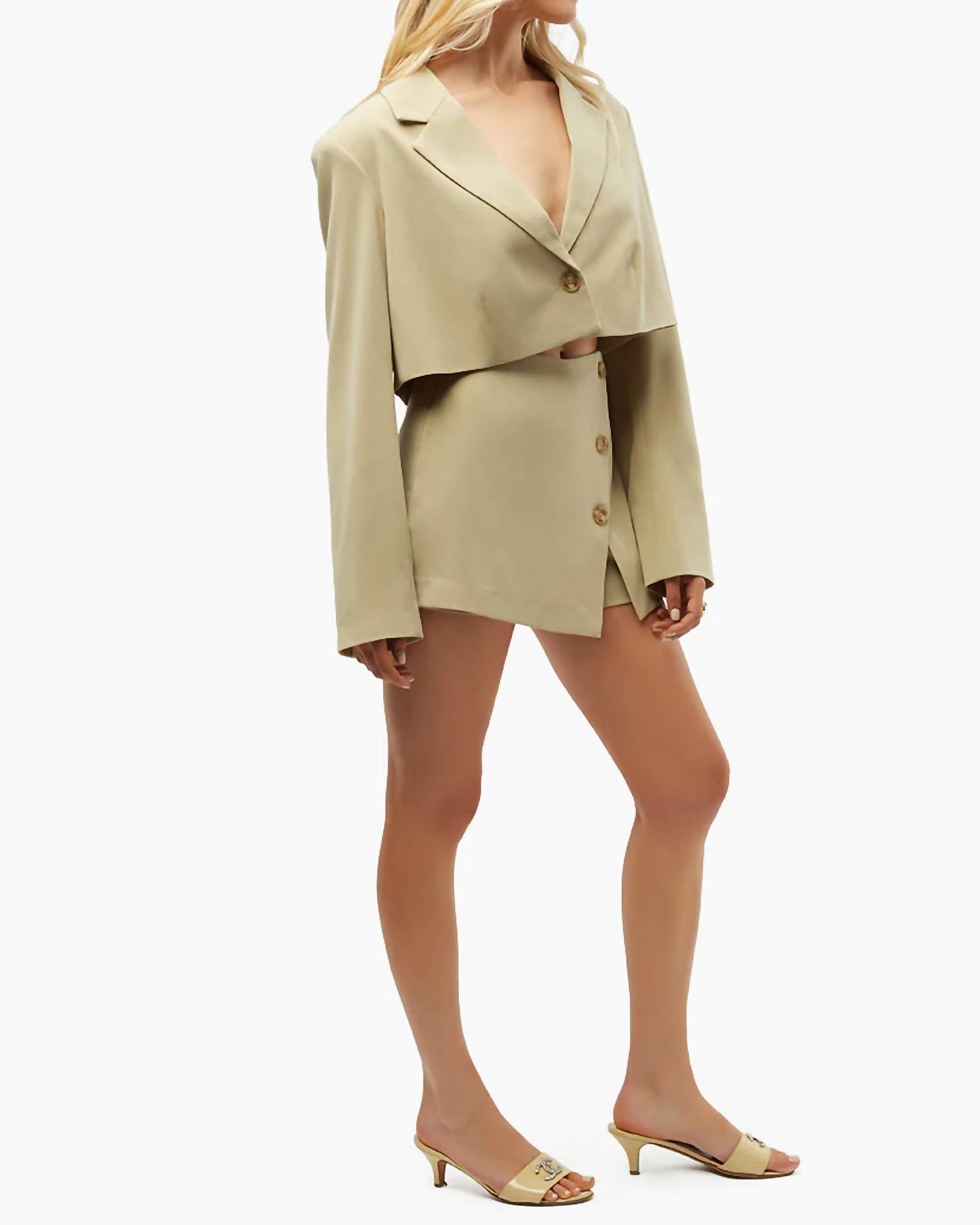We Wore What - Boxy Cropped Suiting Blazer