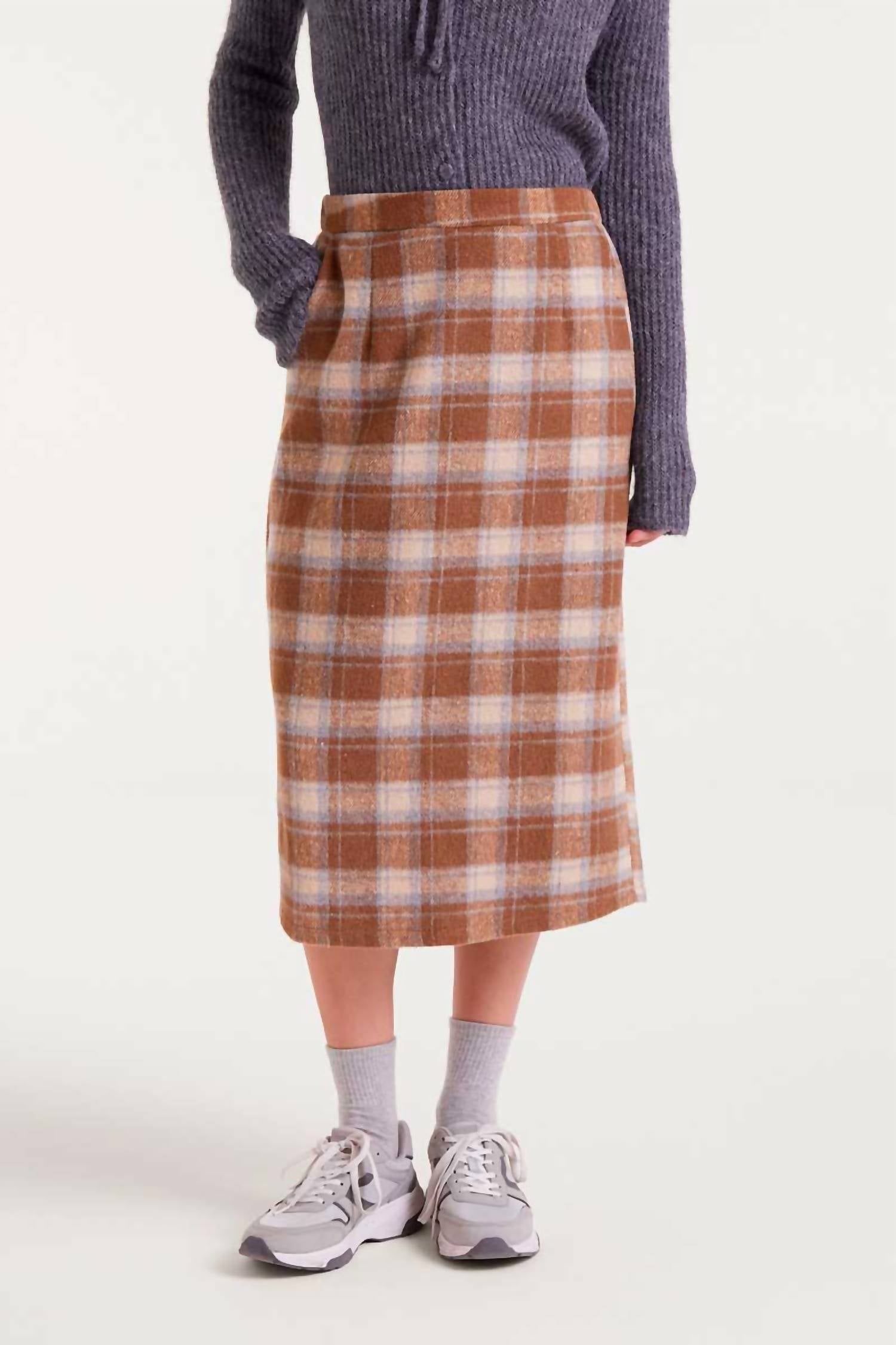 Compania Fantastica - Plaid Midi Skirt