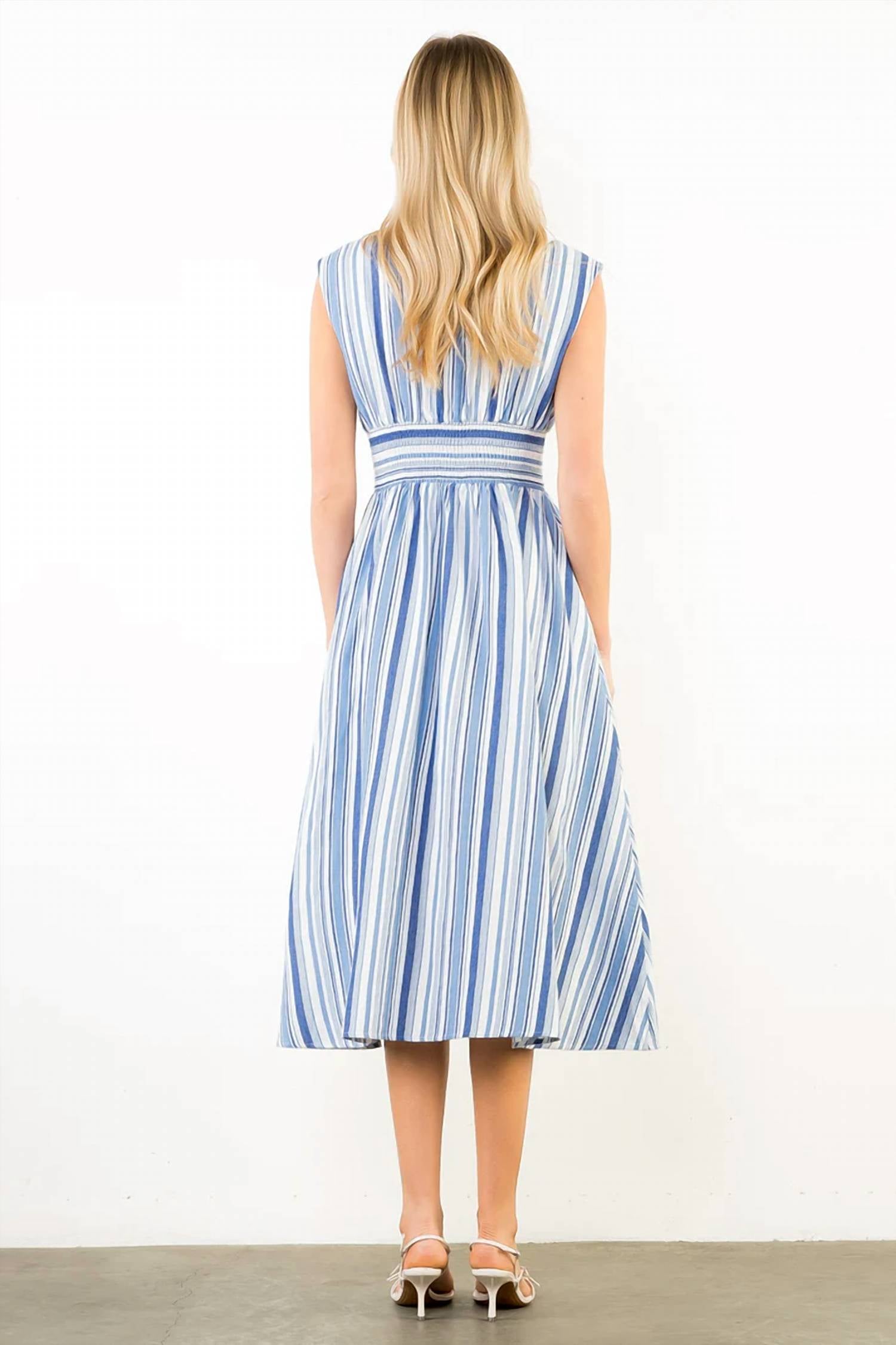 Thml - Sleeveless Stripe Midi Dress