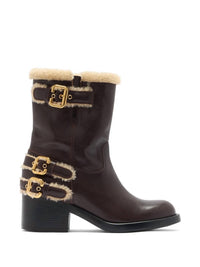 Chloe Women's Dakota Shearling Boot in burnt wood - women's shoe