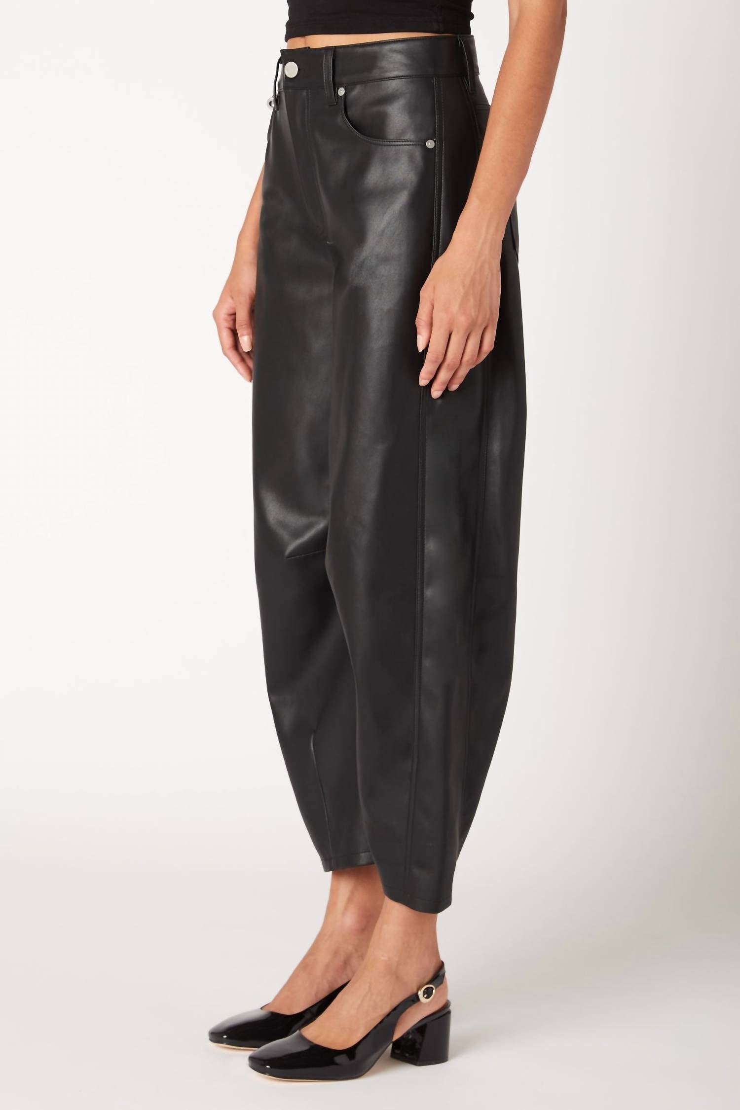 Blanknyc - Leather Barrel Pant