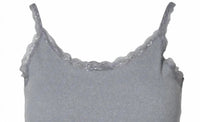 NU Denmark Women's Luna Top in grey - women's tank top - detail view