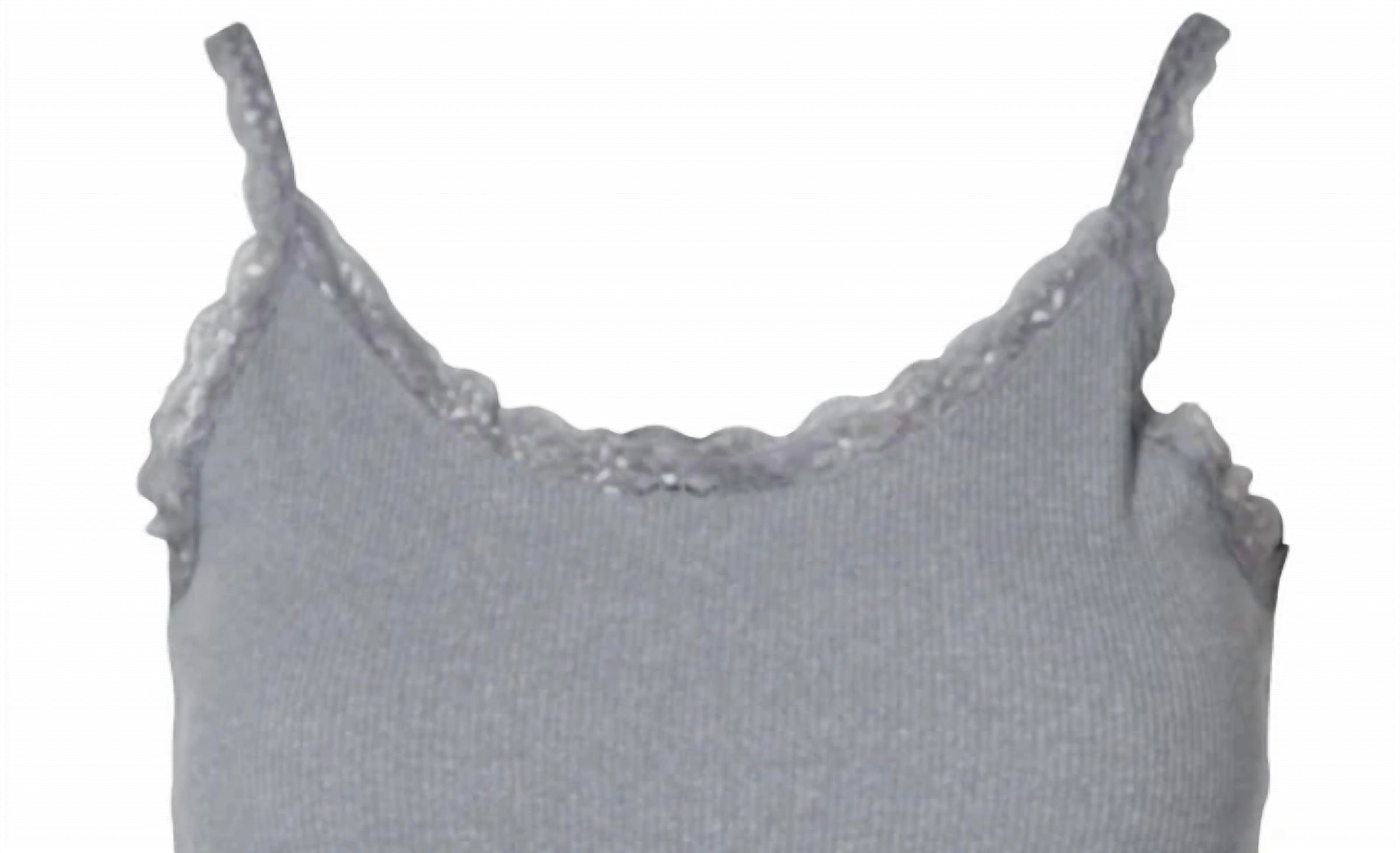 NU Denmark Women's Luna Top in grey - women's tank top - detail view