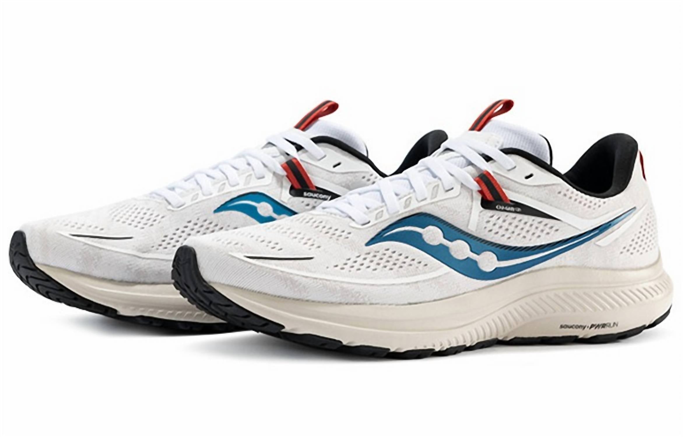 SAUCONY Men's Omni 21 Shoes in white sand - men's sneaker - detail view