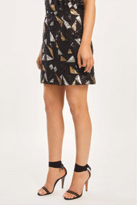 Caballero - Lanita Precious Metal Geo Sequin Skirt