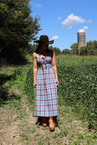 Sadie & Sage - Women's Elvira Flannel Milkmaid Midi Dress