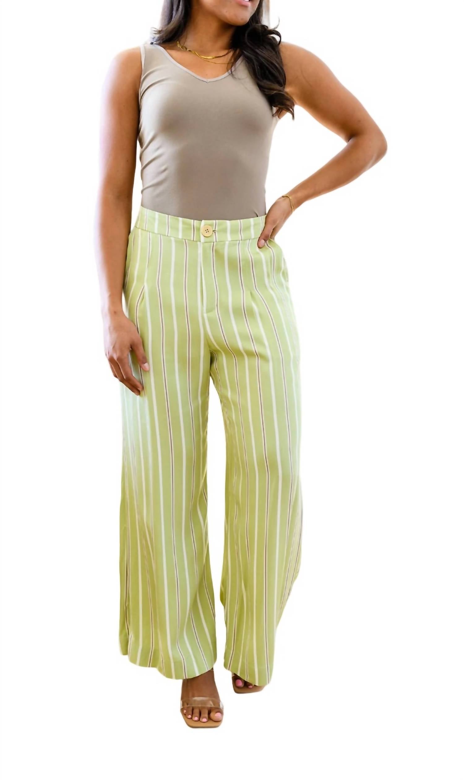 Rae Mode - Never Underrated Striped Wide Leg Trousers