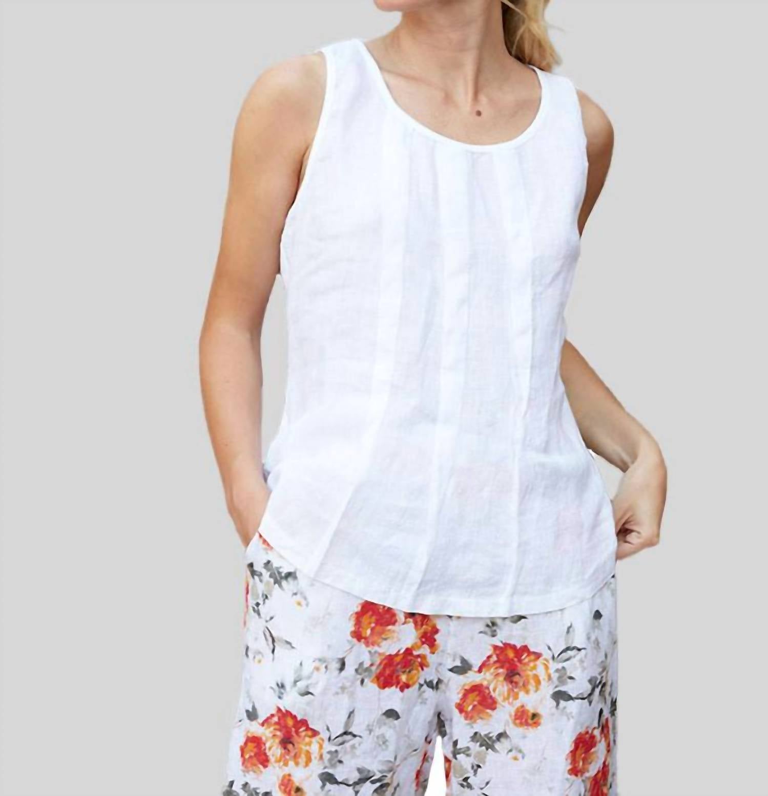 Inizio - Ally Linen Tank Top