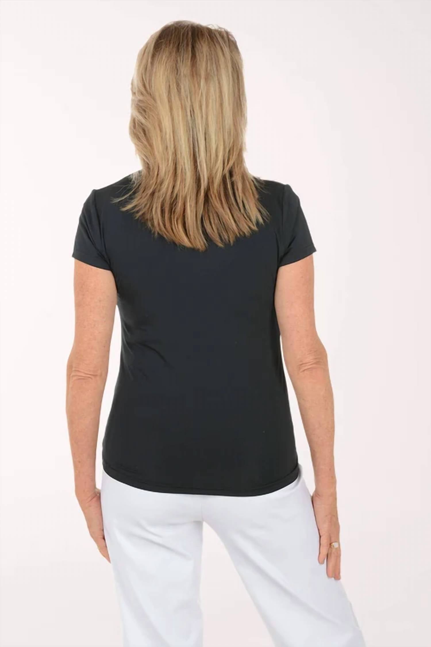 Ana Clare - Lizzie Short Sleeve Ruffle Polo