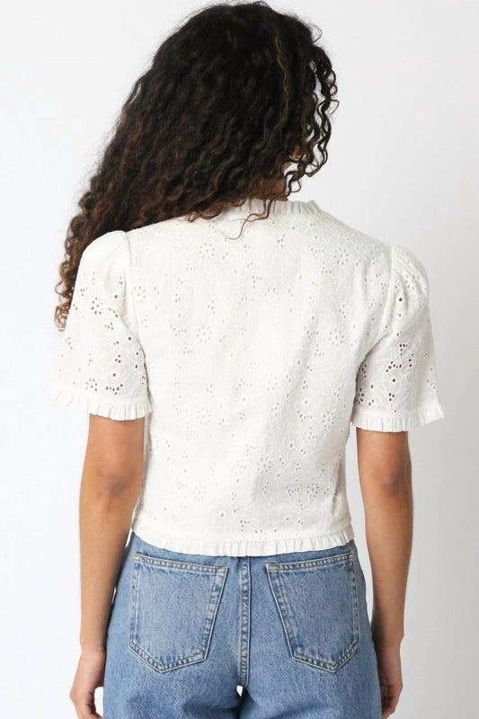 Olivaceous - Eyelet Bessy Ref Top